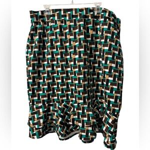 Women’s Ashley Stewart skirt with ruffles with elastic waistband NWOT Size 26/28